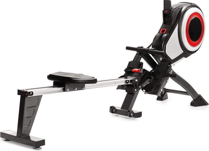 Sportplus Rudergerät mit Luftwiderstand | klappbar | 8 Widerstandsstufen | schwarz/rot