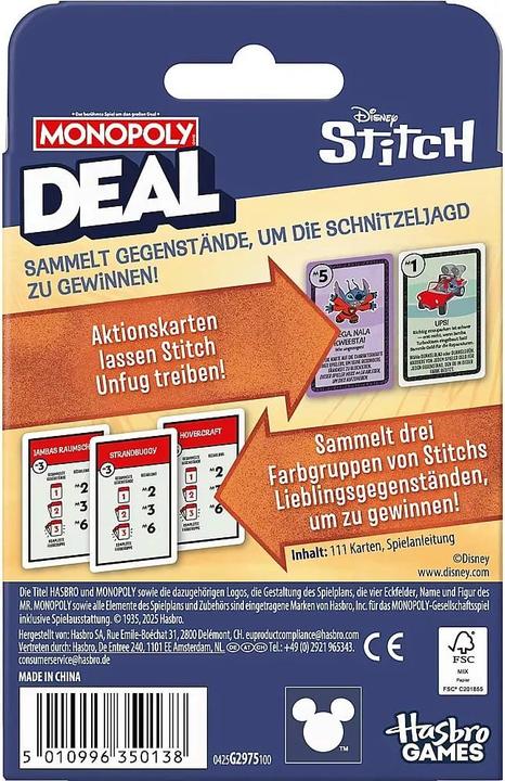 Immagine prodotto Monopoly Deal Stitch (Tedesco, 2 - 5 Giocatori)