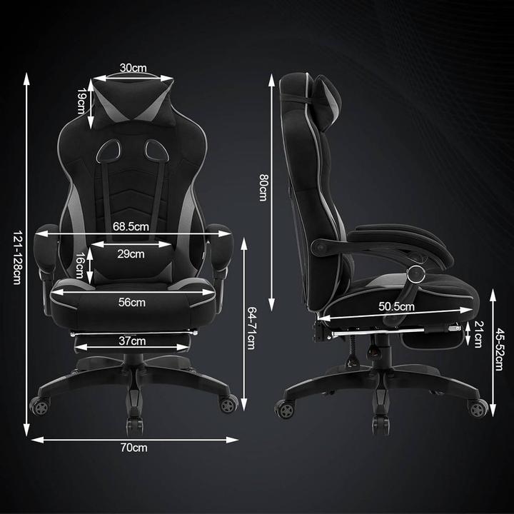 Immagine prodotto Woltu Sedia da gioco, Grigio, Tessuto