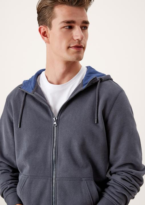 Produktbild S.Oliver Herren Sweatjacke langarm mit Kapuze Tasche Reissverschluss | 1 Stück (L)