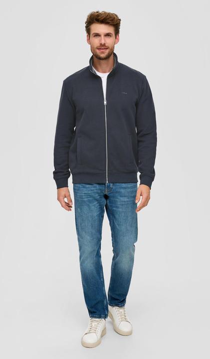 Produktbild s.Oliver Sweatshirt Jacke Sweatshirt-Jacke mit Stehkragen (S)