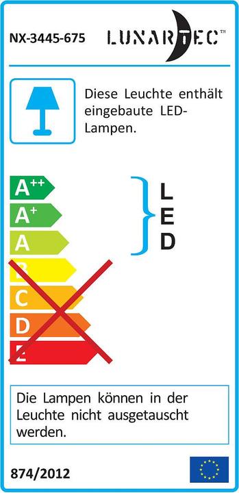 Energie-Label Lunartec Klemmleuchte