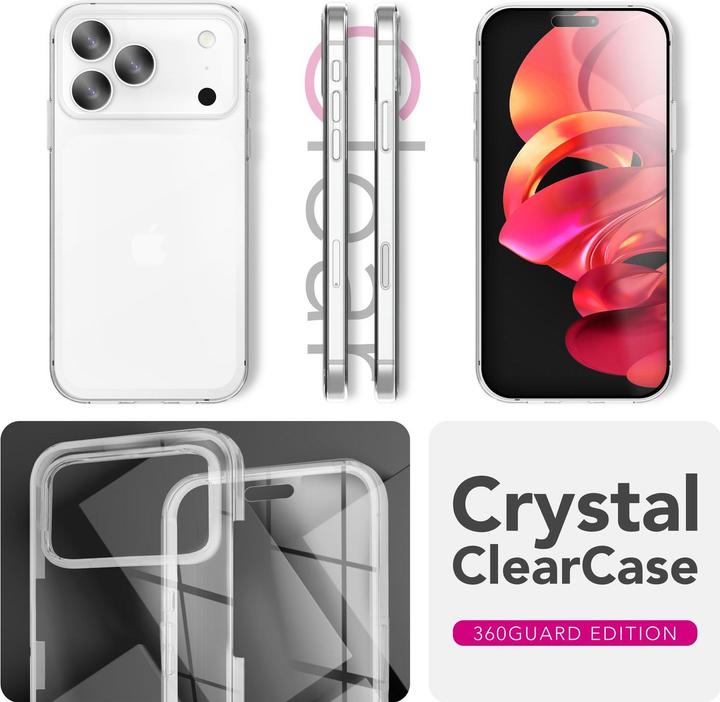 Immagine prodotto Nalia Full Cover "360Guard" - Klare 360 Grad Rundum Schutz Hülle - Full Body Phone Protection (Apple iPhone 17 Pro)
