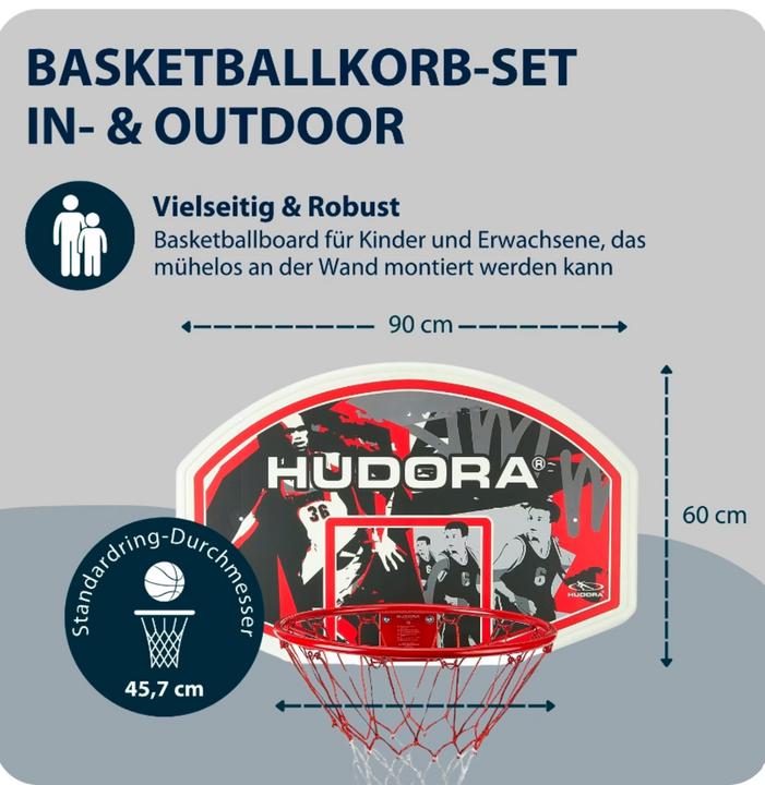 Image du produit Hudora Jeu de paniers de basket-ball In/Outdoor