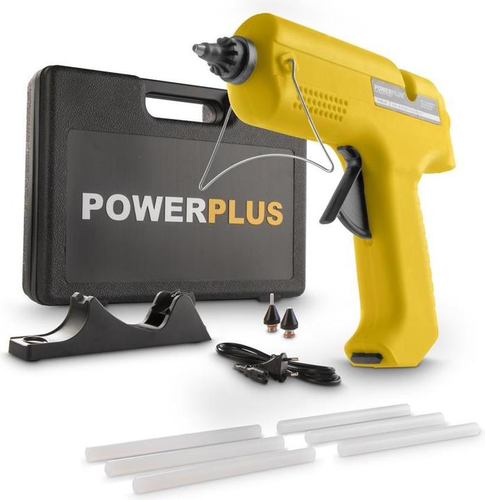 Actual product image Powerplus Hot glue gun 25W - 9 Acc.
