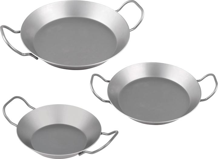 Immagine prodotto CHG Set di padelle in ferro 3 pezzi. (Set di pentole e padelle da cucina, Ferro)