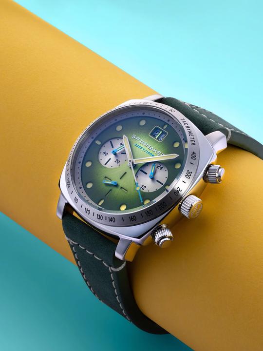Actual product image Spinnaker SP-5068-06 Men's Watch Hull Chronograph Shire Green 42mm 10ATM (Chronograph)