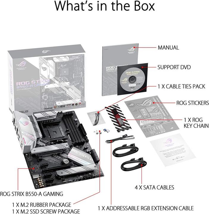 Image du produit ASUS ROG STRIX B550-A JEUX (AM4, AMD B550, ATX)