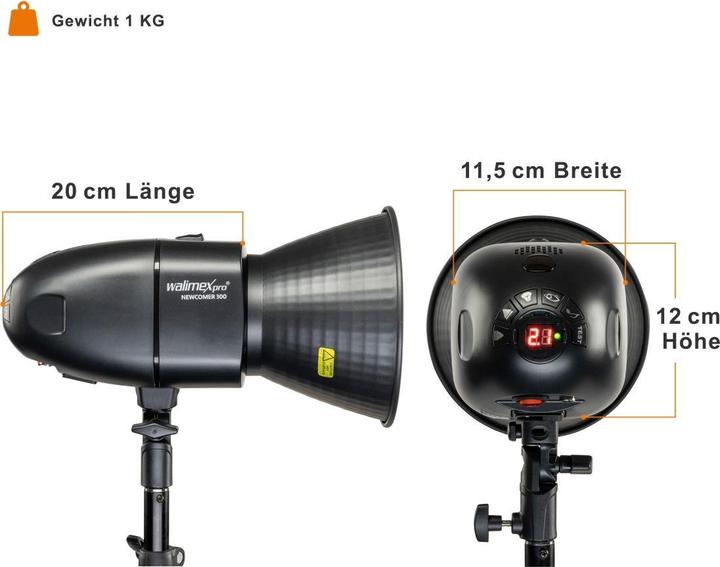 Actual product image Walimex pro Newcomer 300 Studio Flash II (300 W, Set)