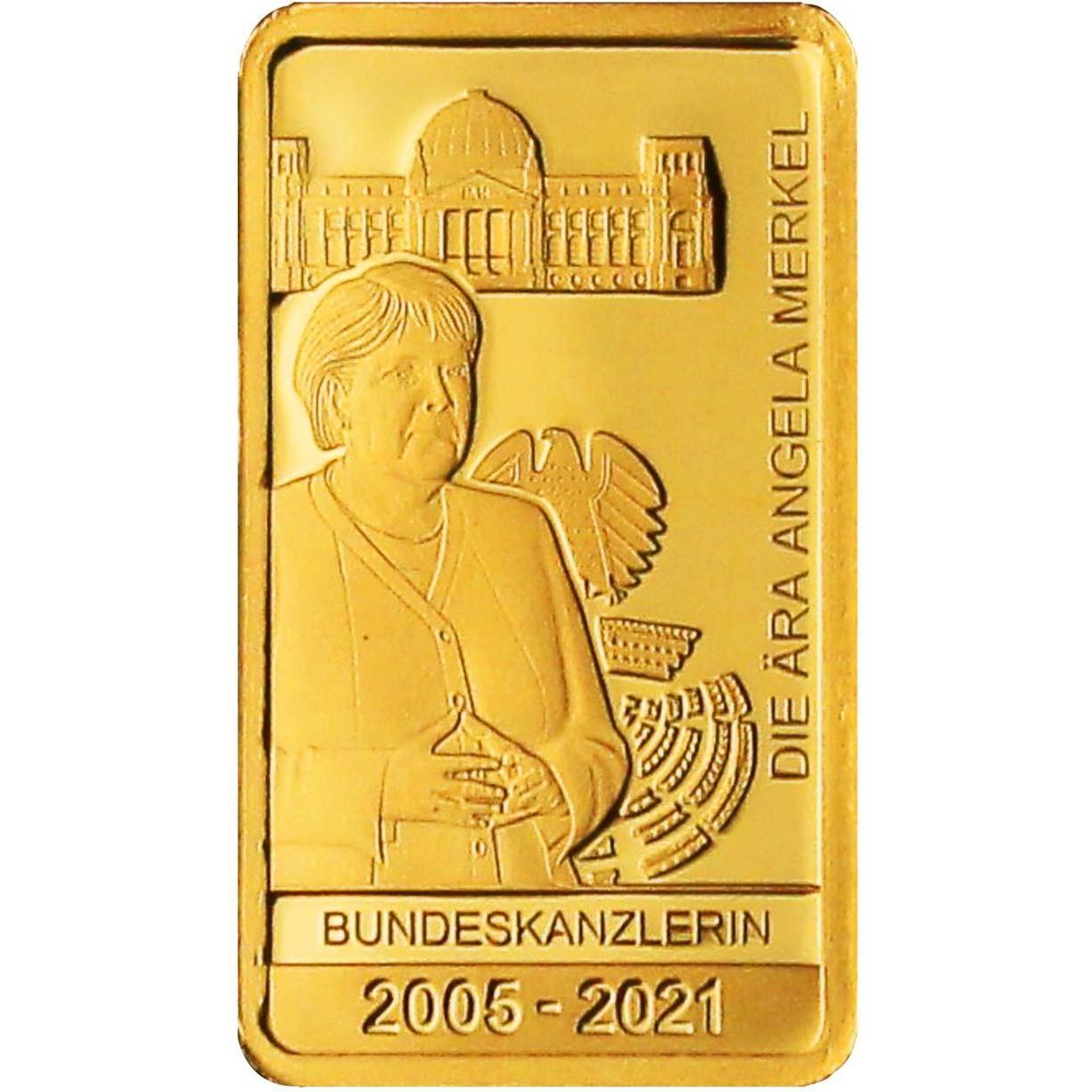 Deutscher Münzexpress, Münzen, Die Ära Angela Merkel, Gold, (1.00, 2021)