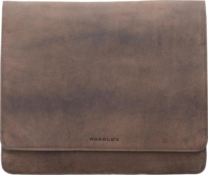 Actual product image Harolds Antic Messenger leather 33 cm laptop compartment