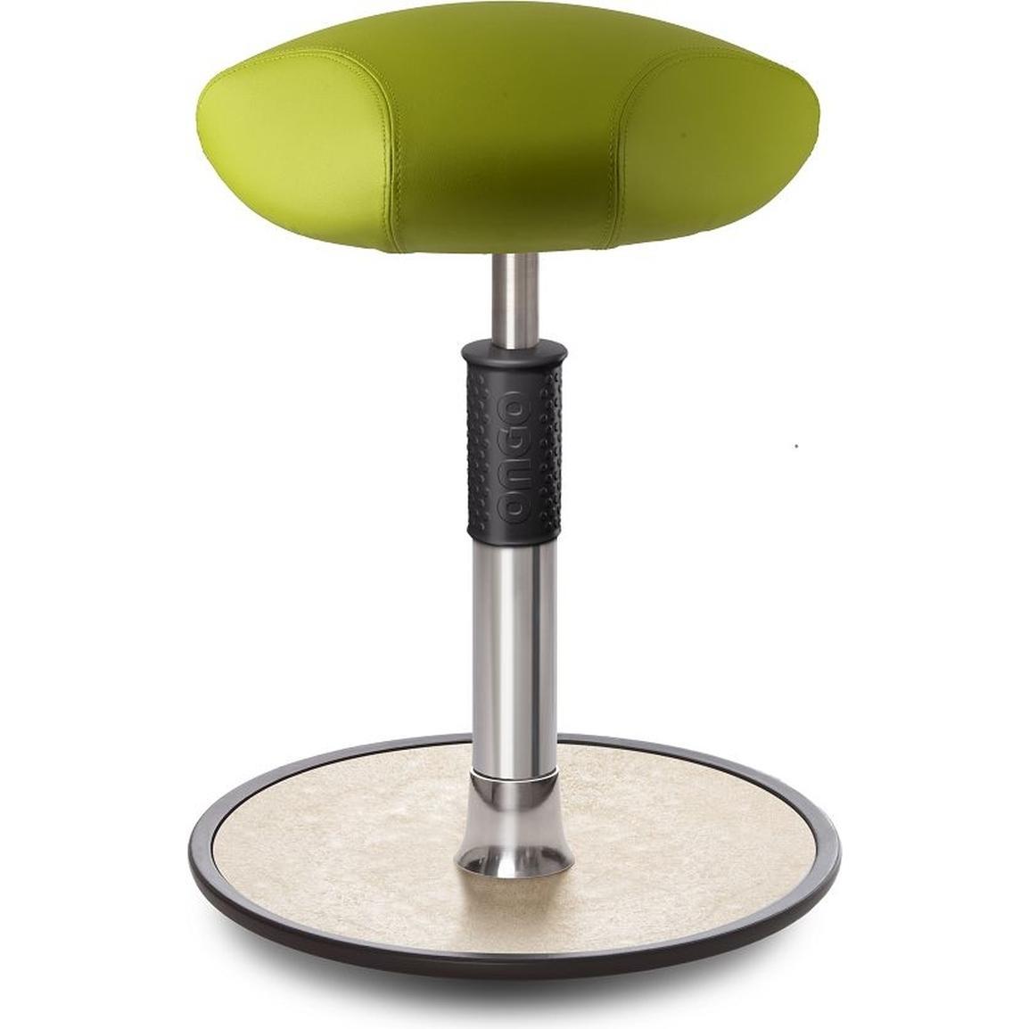 Ongo, Bürostuhl, Sitz- Stehhocker Free Regular Triangel skai Kunstleder Hellgrün Chrom /creme