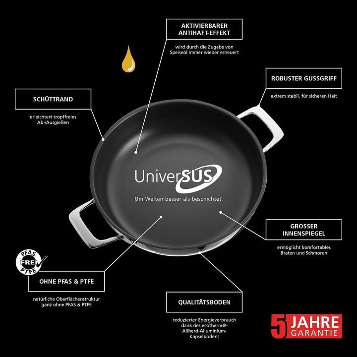 Actual product image Schulte-Ufer Astral (24 cm, Casserole + Stewpot, Stainless steel)