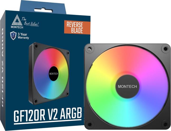 Produktbild Montech CASE FAN 120MM/GF120R V2 ARGB PWM (B) (120 mm, 1x)