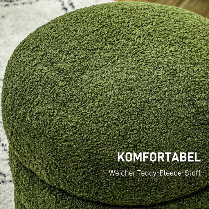Actual product image Homcom Fusshocker Polyester, Schaumstoff Grün