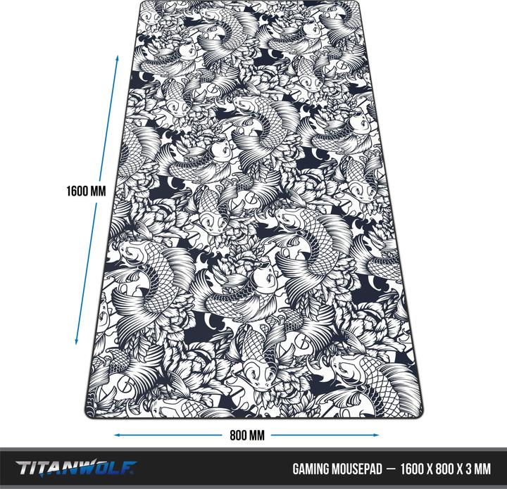 Immagine prodotto Titanwolf Tappetino per mouse da gioco, tappetino per mouse da gioco XXXL speed, tappetino per mouse extra (XXL)