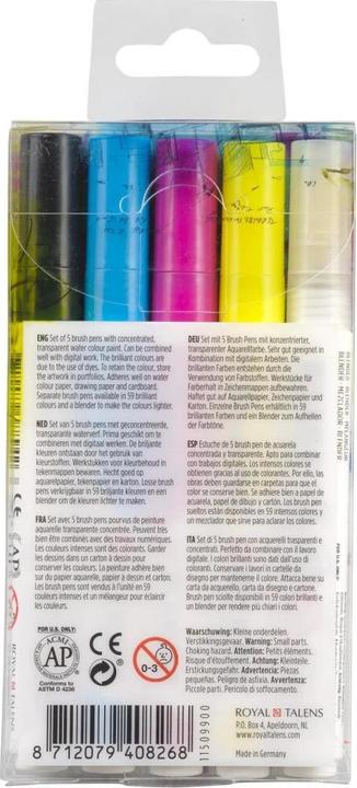 Produktbild Talens Brush Pen Primary (Mehrfarbig, 5 x)