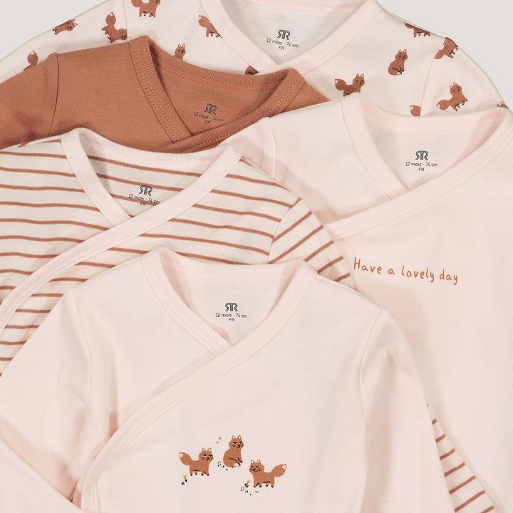 Actual product image La Redoute Collections Pack of 5 First Baby Bodys (74)