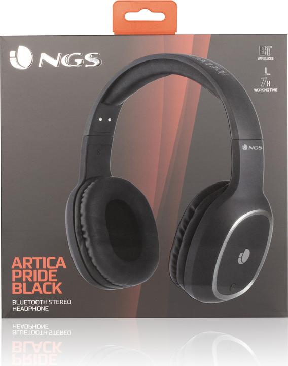 Actual product image NGS Artica Pride Headphones Wireless Headband Calls/Music Micro USB Bluetooth Black (No noise cancelling, 7 h, Wireless)