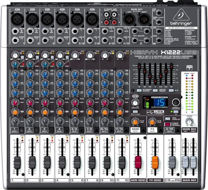 Behringer Xenyx X1222usb (Studio- and Livemixer)