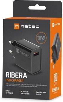 Immagine prodotto Genesis NATEC ŁADOWARKA SIECIOWA RIBERA USB-A 18W CZARNA NUC-2058 (18 W)