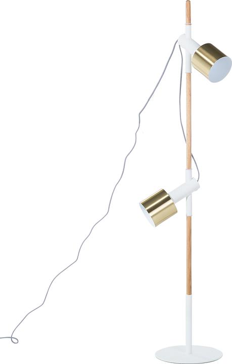 Produktbild Beliani Stehlampe weiss 125 cm Trommelform OWENS