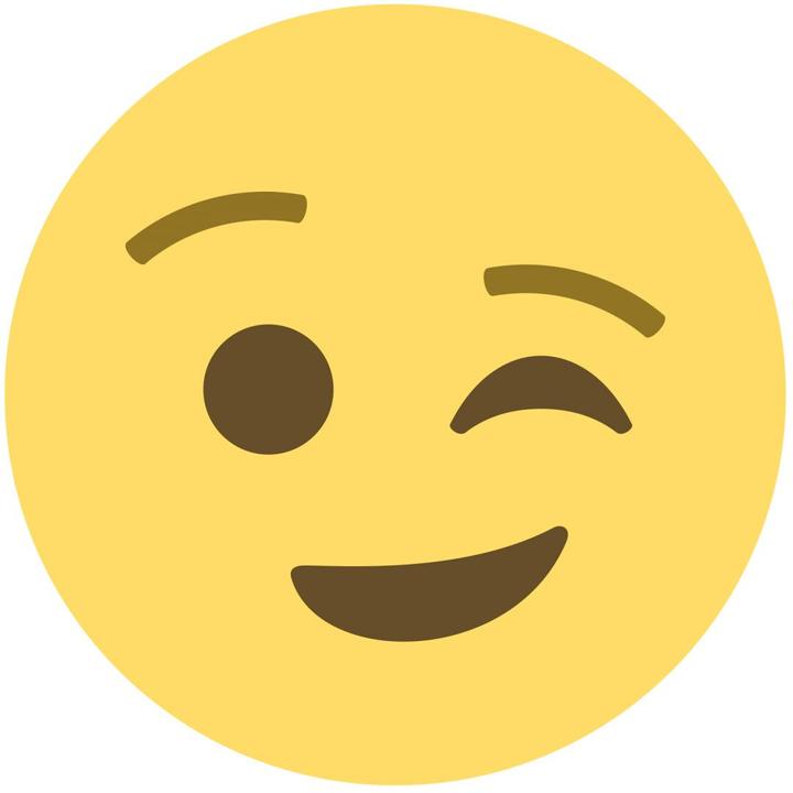 Actual product image Emojione Emoji Winking Face (40 x 40 cm)