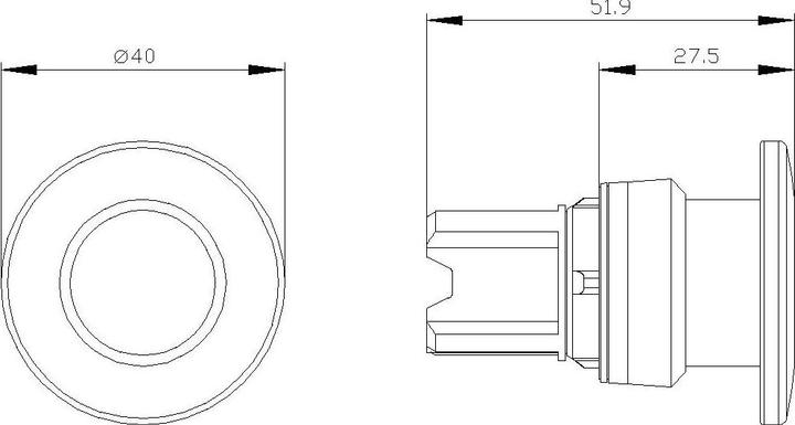Produktbild Siemens Mushroom Pushbutton 22mm Round Plas