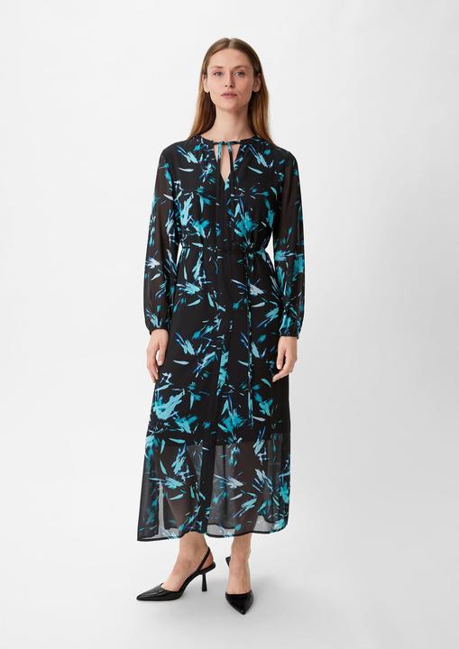 Produktbild Comma Kleid Chiffonkleid mit Stoffgürtel (36)