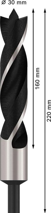 Produktbild Bosch Professional Zubehör PRO Wood Holzspiralbohrer, 30 x 160 x 220 mm (30 mm)