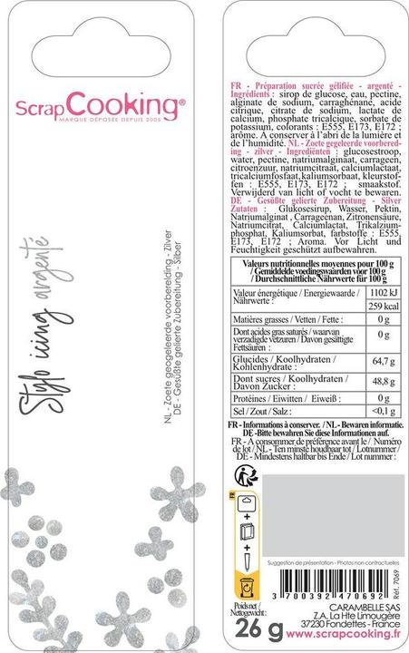 Actual product image ScrapCooking Icing icing stick silver, 26g (1 pcs.)