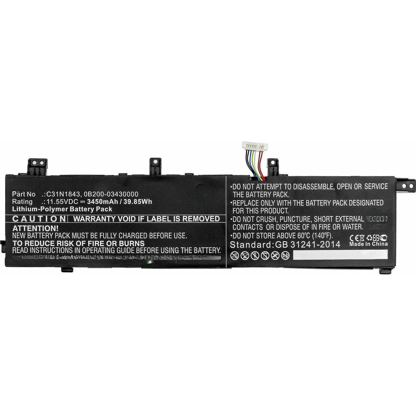 Thumbnail - CoreParts Laptop Battery for Asus, Notebook Akku, Schwarz