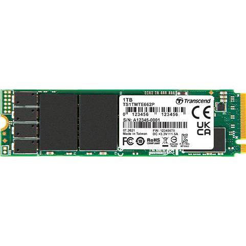 Thumbnail - Transcend MTE662P 256GB Interne M.2 PCIe NVMe SSD 2280 PCIe NVMe 3.0 x4 Retail TS256GMTE662P (256 GB, M.2 2280), SSD
