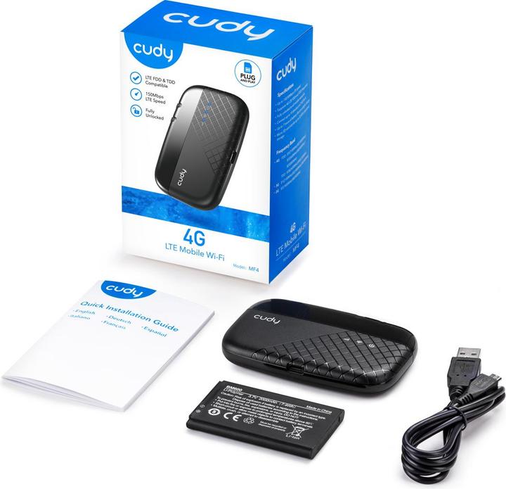 Actual product image Cudy MF4 wireless router Single-band () Black