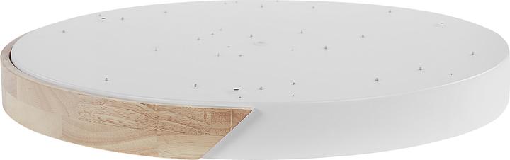 Produktbild Beliani Deckenleuchte LED weiss / heller Holzfarbton rund PATTANI (1400 lm)