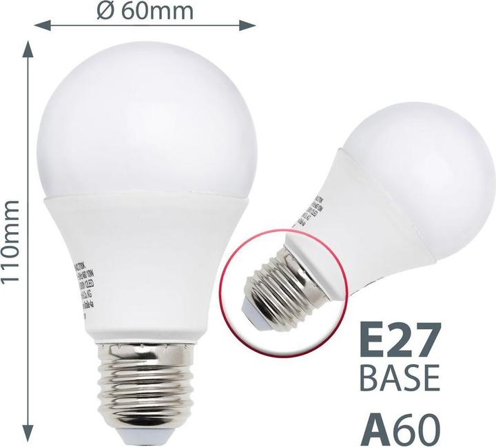 Actual product image B.K.Licht LED bulbs, set of 5, E27/9W (E27, 806 lm, 5x)