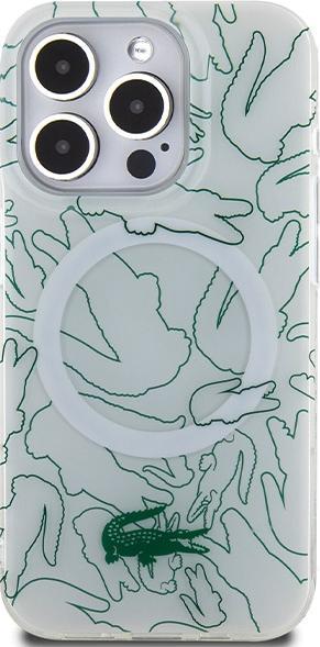 Actual product image Lacoste LCHMP15XUREH iPhone 15 Pro Max 6.7" biały/white hardcase Double Layer Repeat MagSafe (Apple iPhone 15 Pro Max)