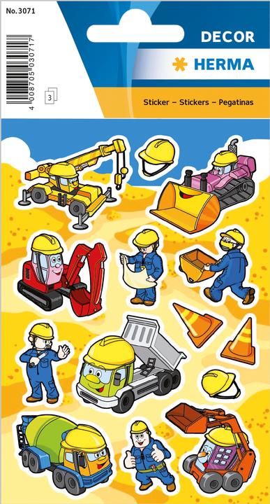 Actual product image HERMA Sticker construction site