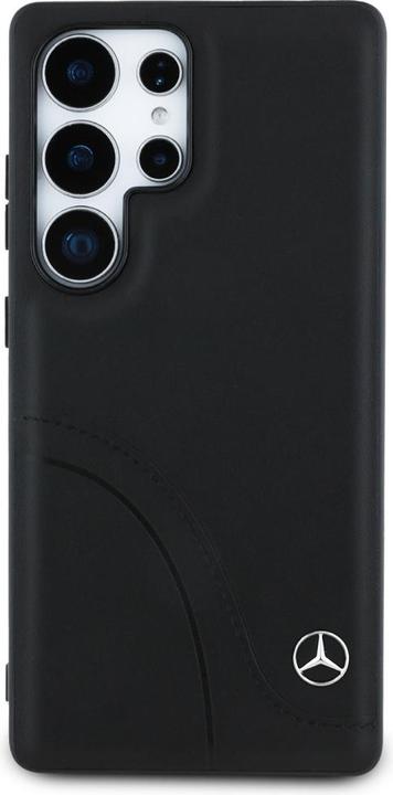 Image du produit Mercedes Leather Curved Stitches Case for Samsung Galaxy S25 Ultra - Black (Samsung Galaxy S25 Ultra)