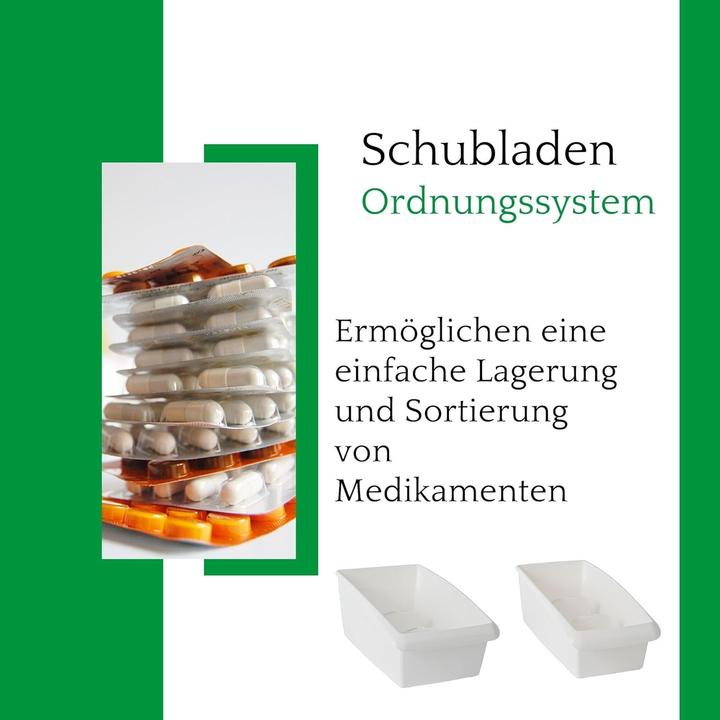 Produktbild Novaliv Medikamenten Organizer gross Hausapotheke - 25 x 16 cm WEISS mit Abtrennung - Medikamentenbox