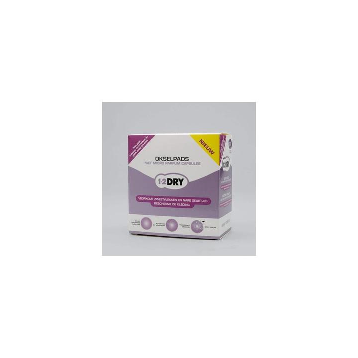 Image du produit 1-2Dry Pads Anti-Transpirants Sous-Bras avec Capsules de Talc - Blanc Moyen - Pack de 12 (Coussinets sous les aisselles)