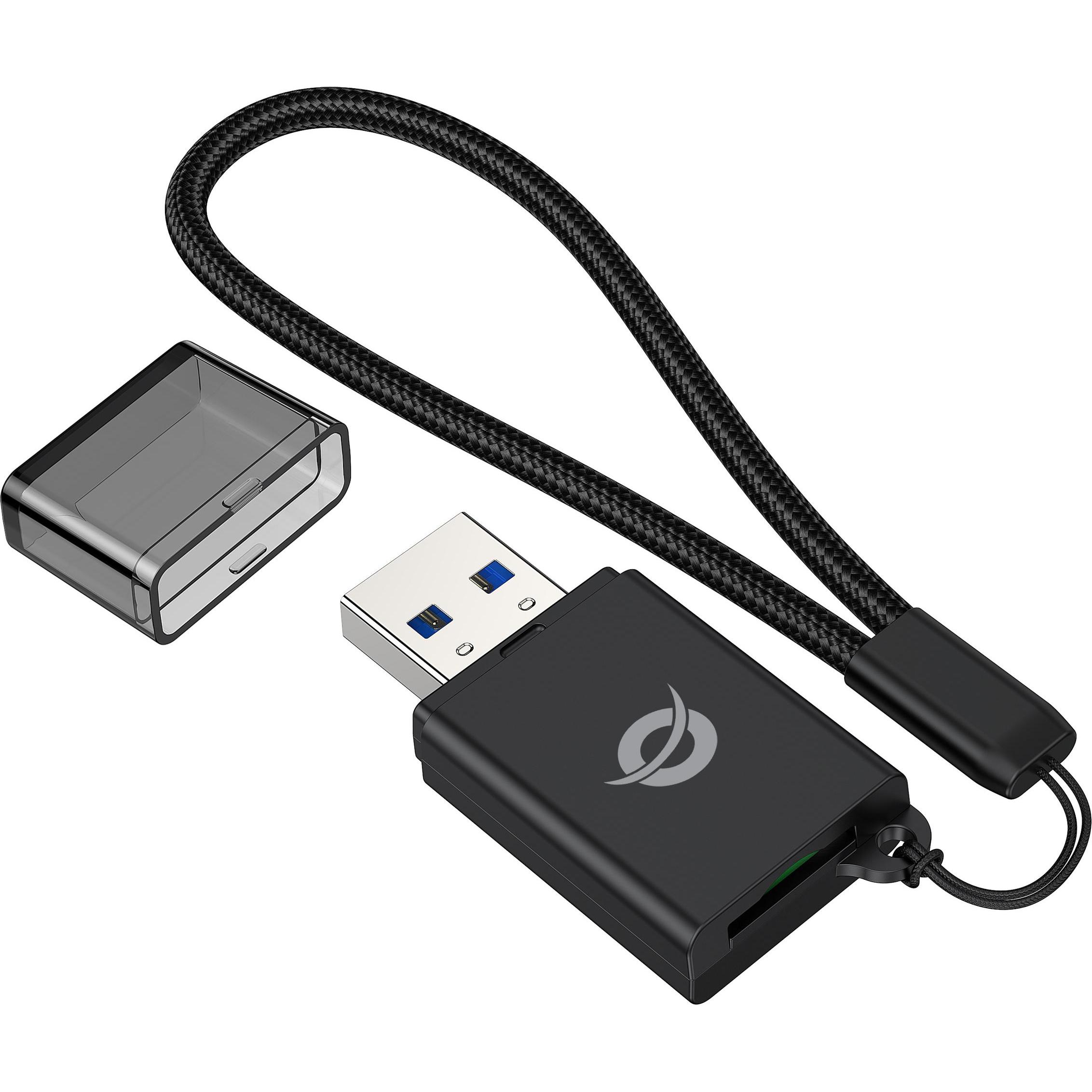 Conceptronic Card Reader USB-A -> Micro SD/TF 3.0 schwarz, Speicherkartenlesegerät, Schwarz