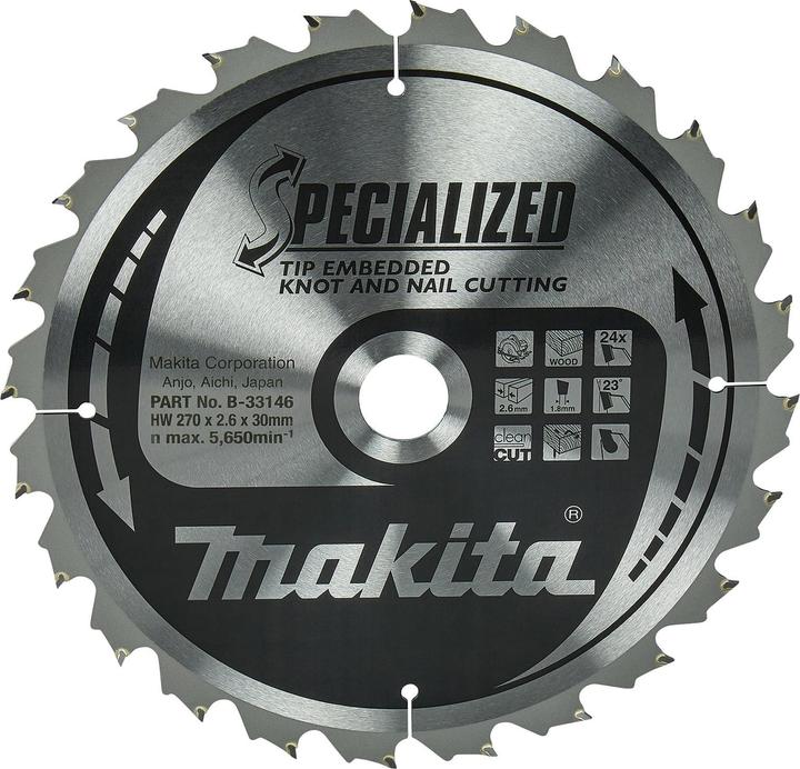 Productafbeelding Makita SPECIALIZED zaagblad 270x30x24Z