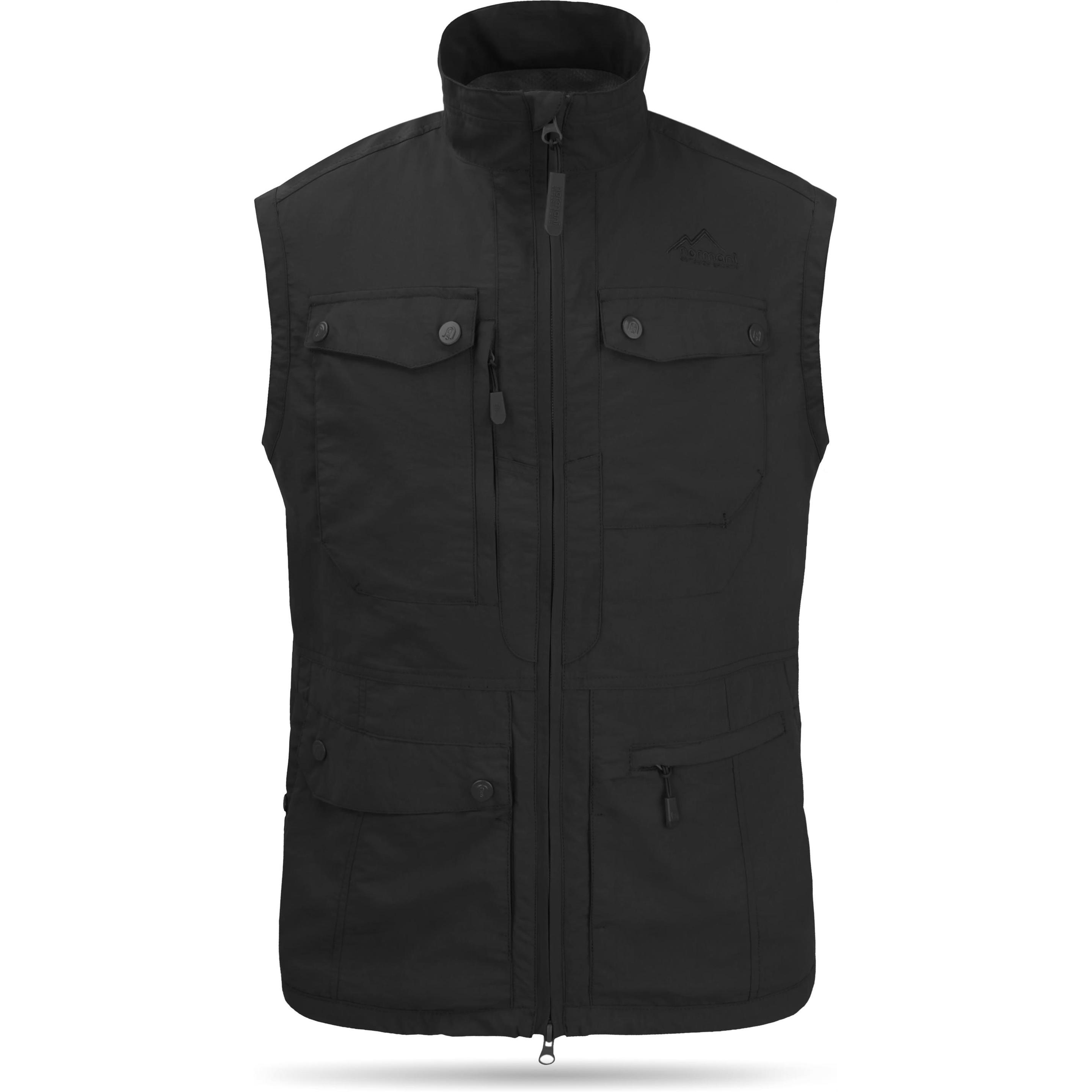 Normani, Unisex, Weste, Herren Outdoor Weste Kudu, Schwarz, (5XL)