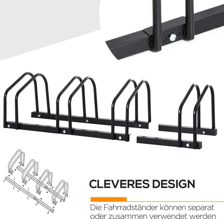 Image du produit Homcom Support de vélo avec 4 fixations