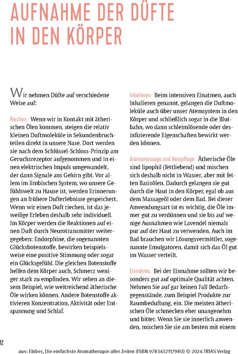 Produktbild Die einfachste Aromatherapie aller Zeiten (Deutsch, Susanna Färber, 2024)