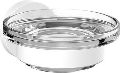 Actual product image Emco round soap holder, crystal glass dish, 4330