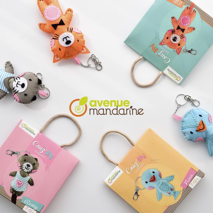 Actual product image Avenue Mandarine Craft set keychain Little Couz'IN