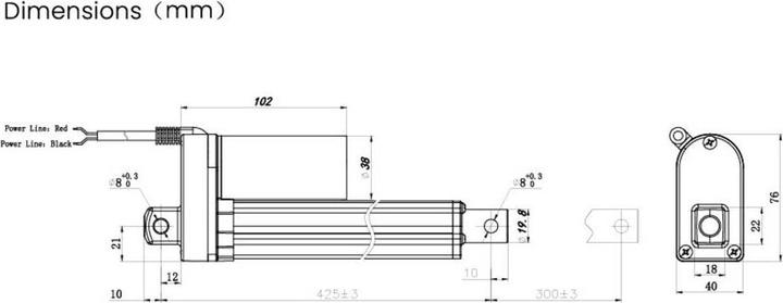 Produktbild Tru Components Elektrozylinder TC24-300-150 TC-13492816 Hublänge 300 mm Schubkra