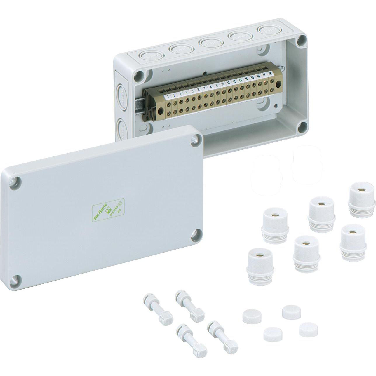 Spelsberg Reihenklemmen-Gehäuse 180 x 94 (Gehäuse), Elektronikzubehör + Gehäuse, Grau